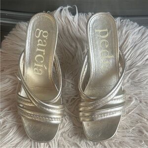 Pedro Garcia Metallic Gold Women's Sandals